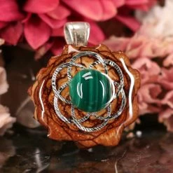 TEP Malachite With Silver Seed Of Life