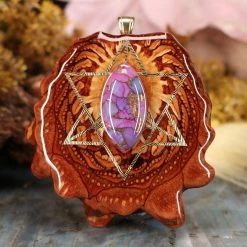 TEP Purple Mohave Turquoise With Gold Merkaba Pendants