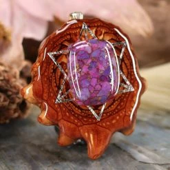 TEP Purple Mohave Turquoise With Silver Merkaba Pendants