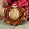 TEP Pendants Glowing Rutilated Quartz With Gold Seed Of Life