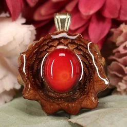 TEP Red Coral Pendants