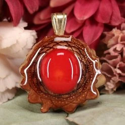 TEP Red Coral Pendants