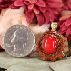 TEP Red Coral Pendants