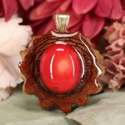 TEP Red Coral Pendants