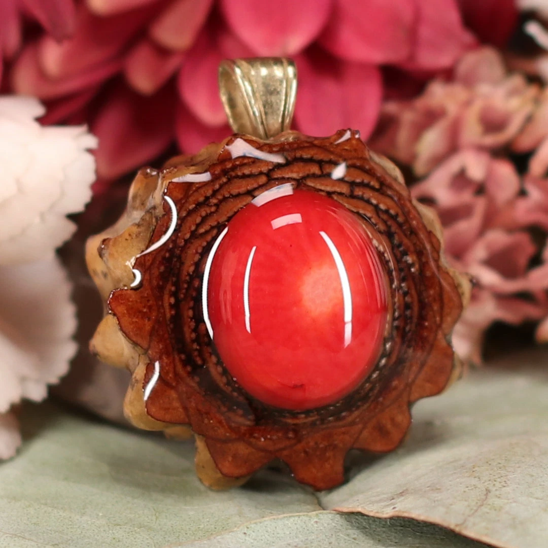 TEP Red Coral Pendants 5 TEP Red Coral Pendants