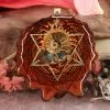 TEP Opal-Inlaid Ammonite With Gold Merkaba Pendants