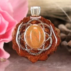 TEP Ethiopian Opal With Silver Seed Of Life