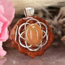 TEP Ethiopian Opal With Silver Seed Of Life 7 TEP Ethiopian Opal With Silver Seed Of Life