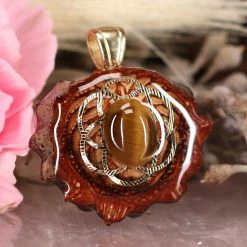 TEP Yellow Tiger's Eye With Gold Seed Of Life