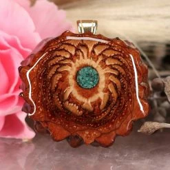 TEP Crushed Malachite (Glows) Pendants