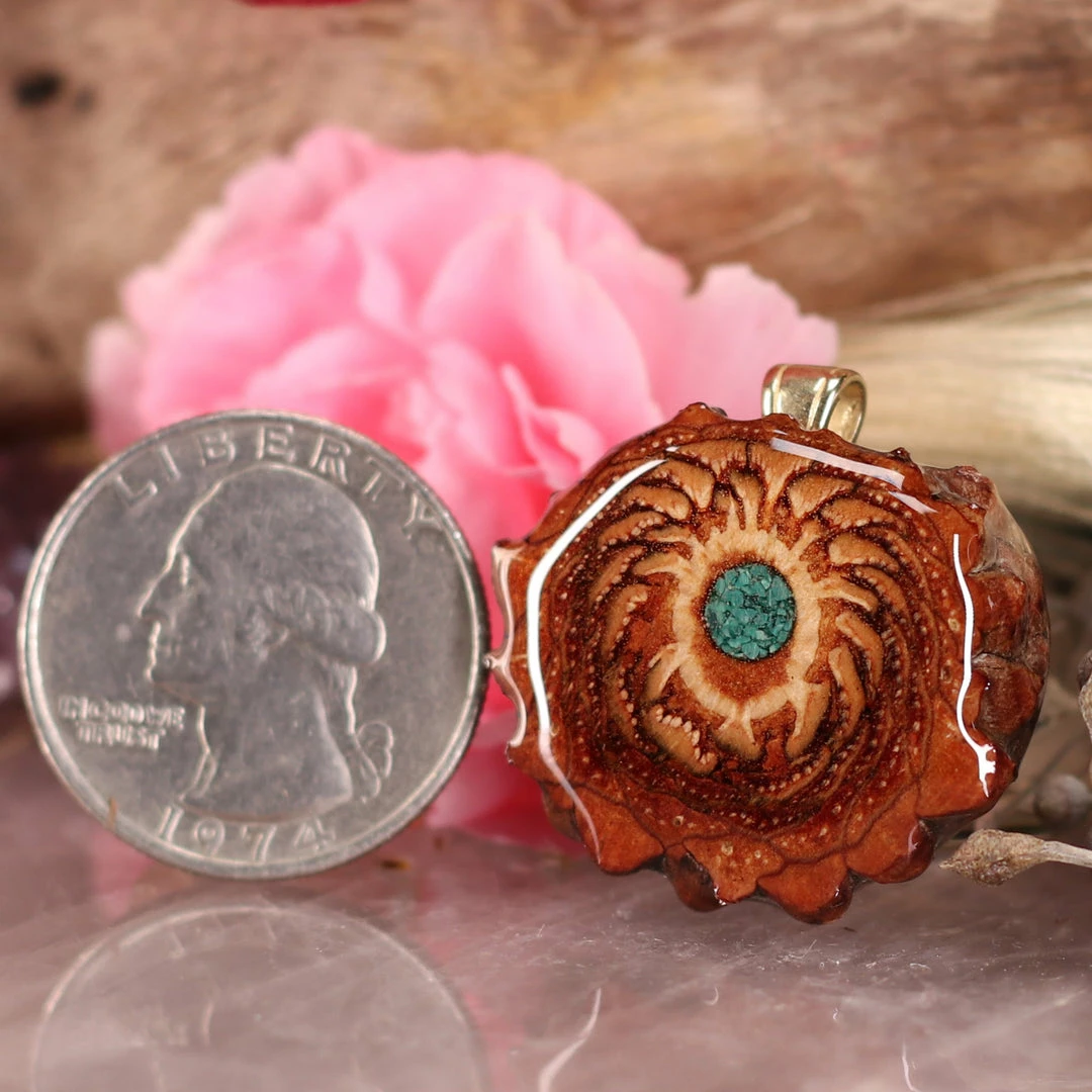 TEP Crushed Malachite (Glows) Pendants 4 TEP Crushed Malachite (Glows) Pendants