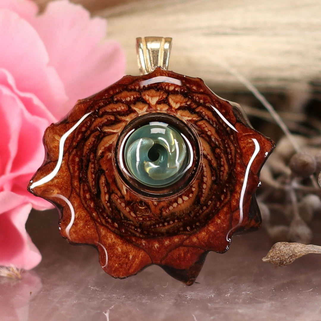 TEP Pendants Green Fume Implosion Glass 3 TEP Pendants Green Fume Implosion Glass