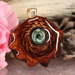 TEP Pendants Green Fume Implosion Glass 7 TEP Pendants Green Fume Implosion Glass