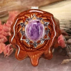 TEP Charoite With Silver 64 Star Tetrahedron