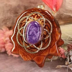 TEP Charoite With Gold Seed Of Life