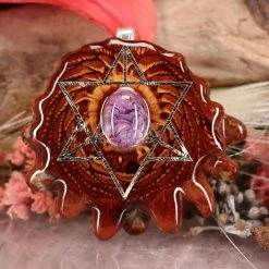 TEP Charoite With Silver Merkaba