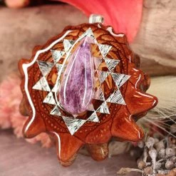 TEP Charoite With Silver Sri Yantra