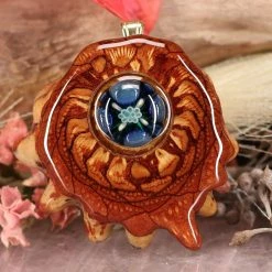 TEP Blue Phoenix Orchid Glass With Back Om