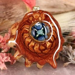 TEP Blue Phoenix Orchid Glass With Back Om