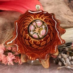 TEP Pendants Pink Phoenix Orchid Glass