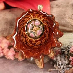 TEP Pendants Pink Phoenix Orchid Glass