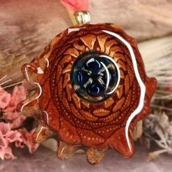 TEP Blue Phoenix Orchid Glass With Back Om