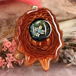 TEP Pendants Green Phoenix Orchid Glass