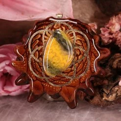 TEP Bumblebee Jasper With Gold Seed Of Life