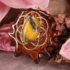 TEP Bumblebee Jasper With Gold Seed Of Life