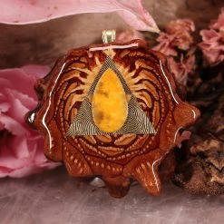 TEP Bumblebee Jasper With Gold Reverse Merkaba