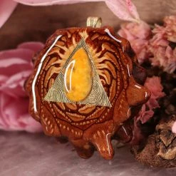 TEP Bumblebee Jasper With Gold Reverse Merkaba