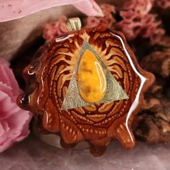 TEP Bumblebee Jasper With Gold Reverse Merkaba
