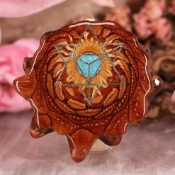 TEP Crushed Turquoise (Glows) With Gold Merkaba