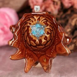 TEP Crushed Turquoise (Glows) With Silver Merkaba Pendants
