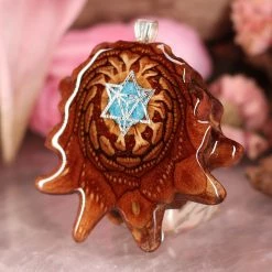 TEP Crushed Turquoise (Glows) With Silver Merkaba Pendants