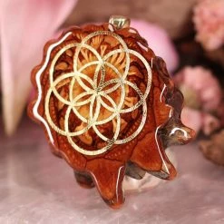 TEP Pendants Natural With Gold Seed Of Life
