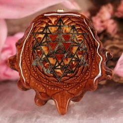 TEP Natural With Gold 64 Star Tetrahedron Pendants