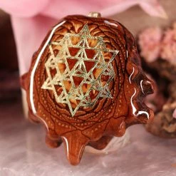 TEP Natural With Gold 64 Star Tetrahedron Pendants