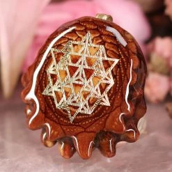 TEP Natural With Gold 64 Star Tetrahedron