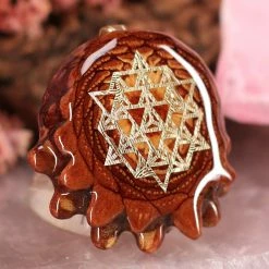 TEP Natural With Gold 64 Star Tetrahedron