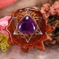 TEP Amethyst With Silver Merkaba