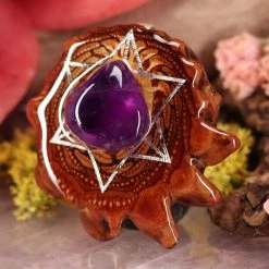 TEP Amethyst With Silver Merkaba