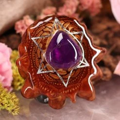 TEP Amethyst With Silver Merkaba