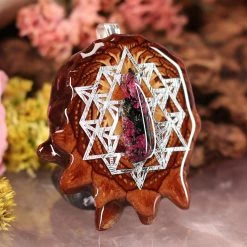 TEP Eudialyte With Silver 64 Star Tetrahedron 7 TEP Eudialyte With Silver 64 Star Tetrahedron