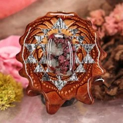 TEP Pendants Eudialyte With Silver Sri Yantra