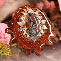 TEP Eudialyte With Silver Sri Yantra 7 TEP Eudialyte With Silver Sri Yantra