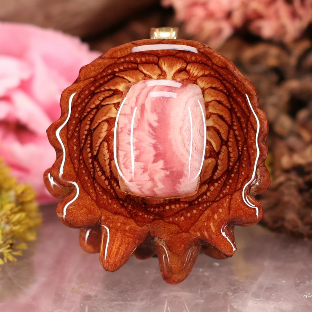 TEP Rhodochrosite Pendants 3 TEP Rhodochrosite Pendants