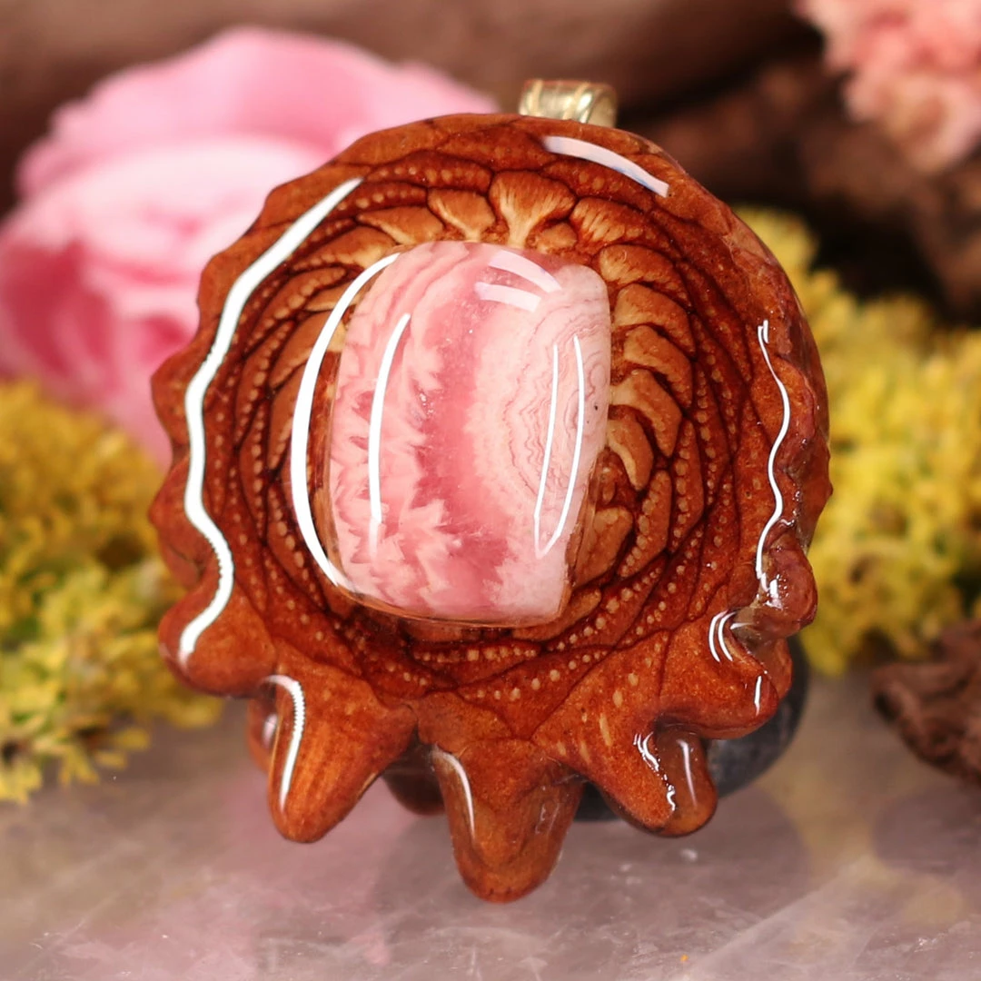 TEP Rhodochrosite Pendants 4 TEP Rhodochrosite Pendants