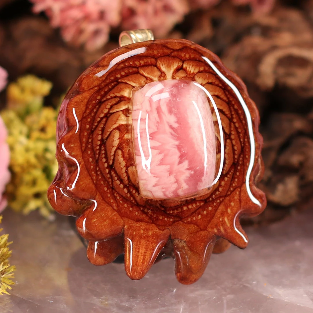 TEP Rhodochrosite Pendants 5 TEP Rhodochrosite Pendants