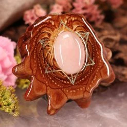 TEP Pendants Rose Quartz With Gold Merkaba